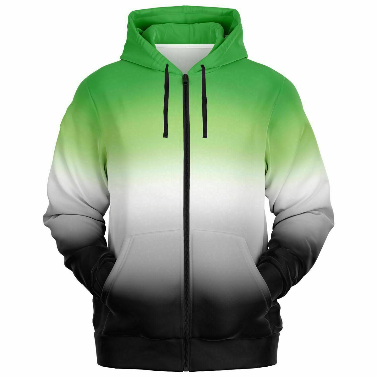 Aromantic Pride Ombre Full-Zip Hoodie