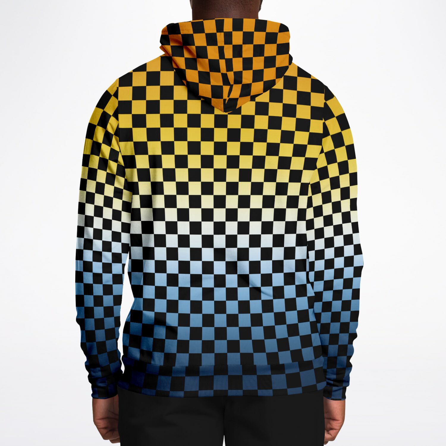 Aroace Pride Black Checkered Pullover Hoodie