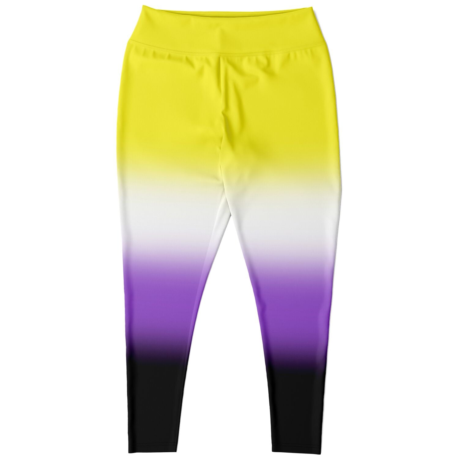Rainbow Ombre Pride High-Waist Plus Leggings - 2XL