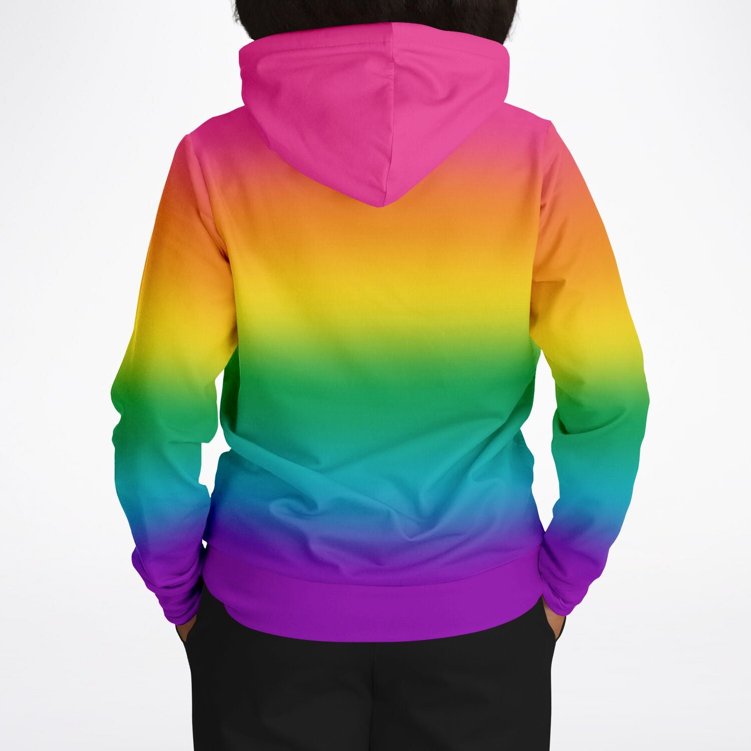 Bright Rainbow Ombre Pride Pullover Hoodie