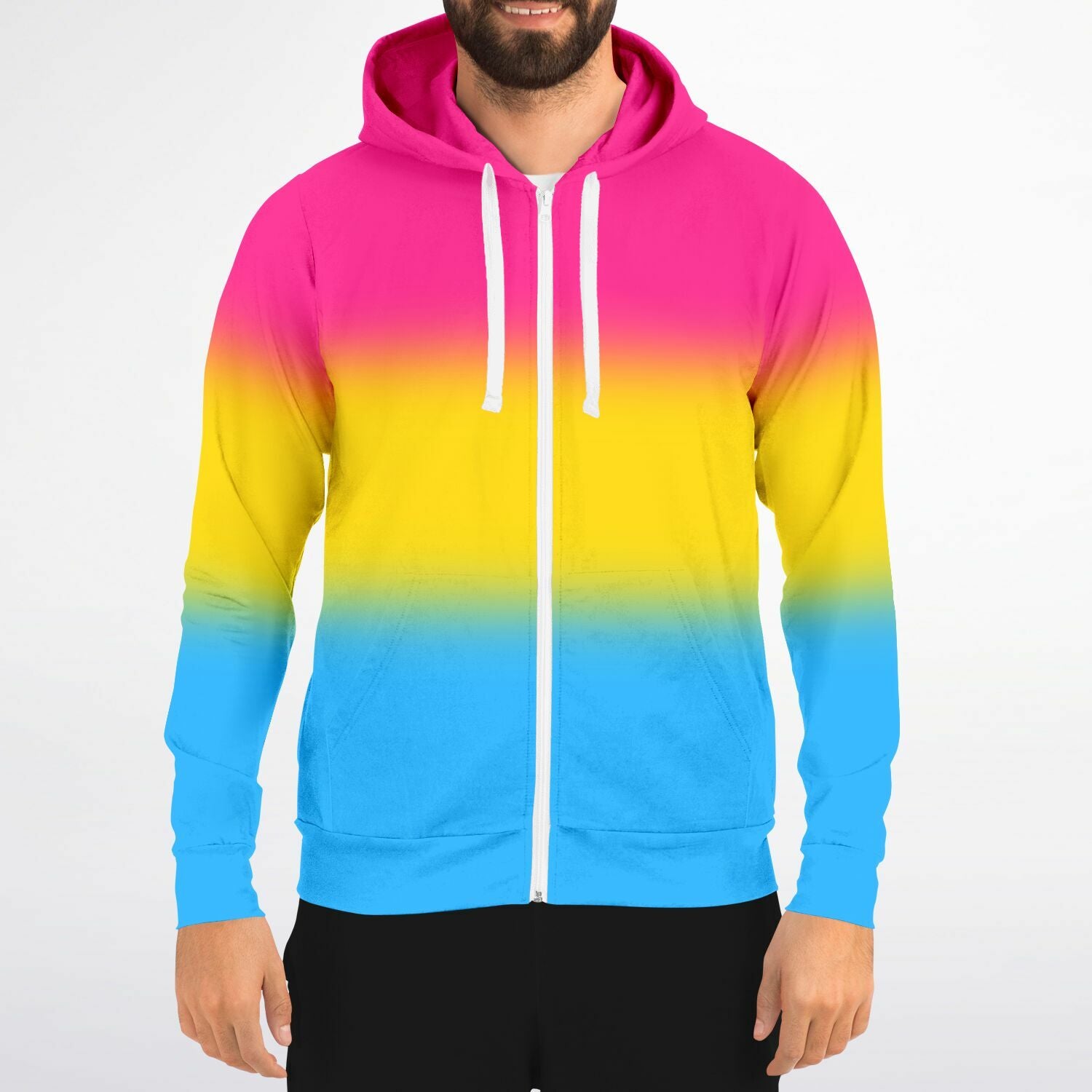 Pansexual Pride Ombre Full-Zip Hoodie