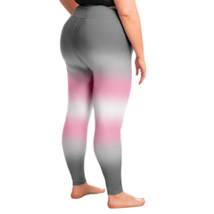 Demigirl Pride Ombre High-Waist Plus Leggings Plus Size Legging - AOP PRIDE MODE