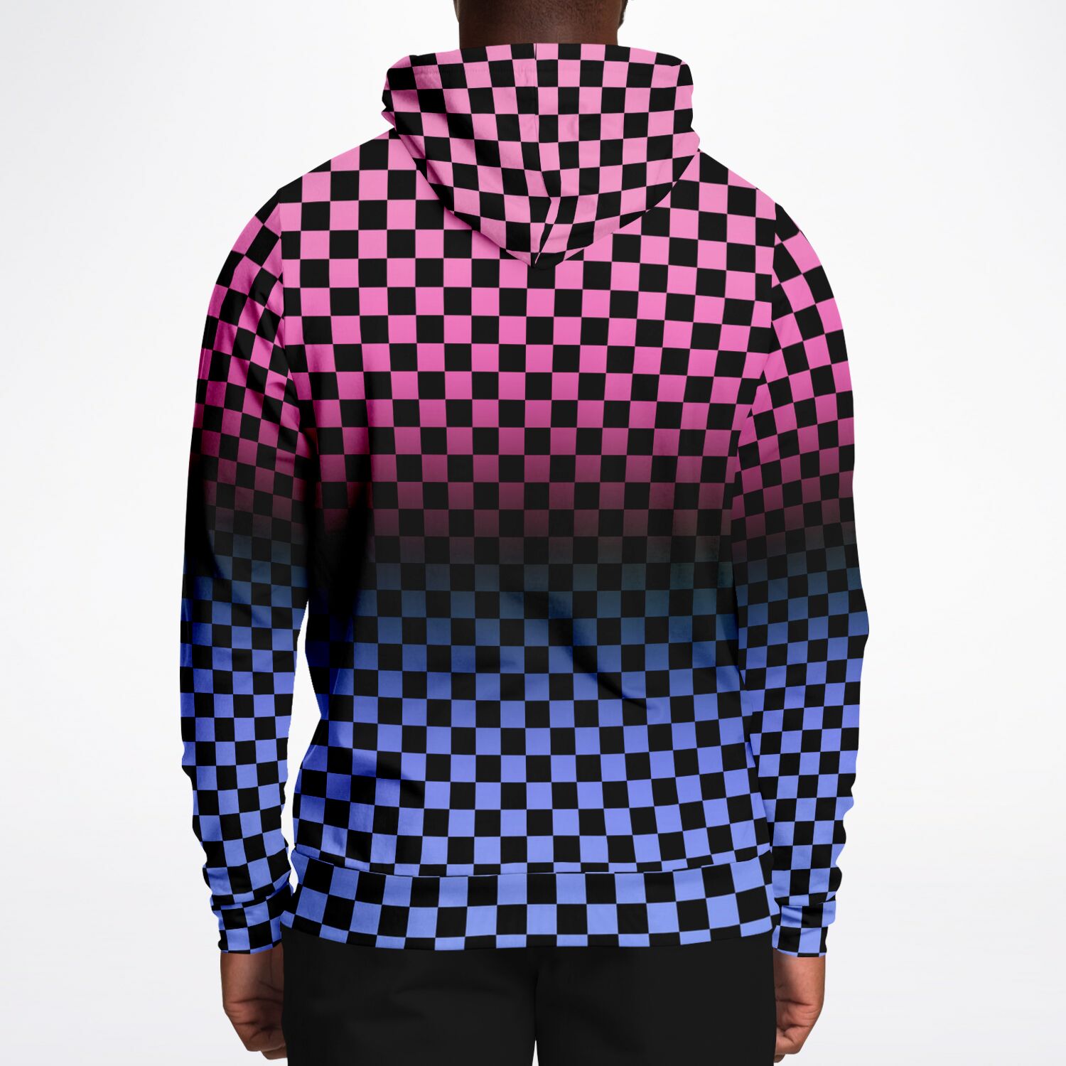 Omnisexual Pride Black Checkered Pullover Hoodie Fashion Hoodie - AOP PRIDE MODE