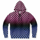 Omnisexual Pride Black Checkered Pullover Hoodie Fashion Hoodie - AOP PRIDE MODE