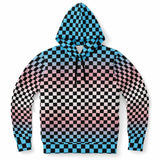 Transgender Pride Black Checkered Pullover Hoodie