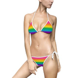Bright Rainbow Ombre Pride String Bikini Bikini PRIDE MODE