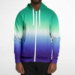 Gay MLM Vincian Pride Ombre Full-Zip Hoodie Full-Zip Hoodie PRIDE MODE