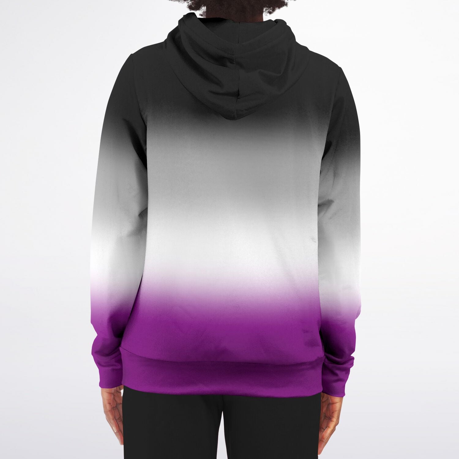 Asexual Pride Ombre Full-Zip Hoodie Full-Zip Hoodie PRIDE MODE