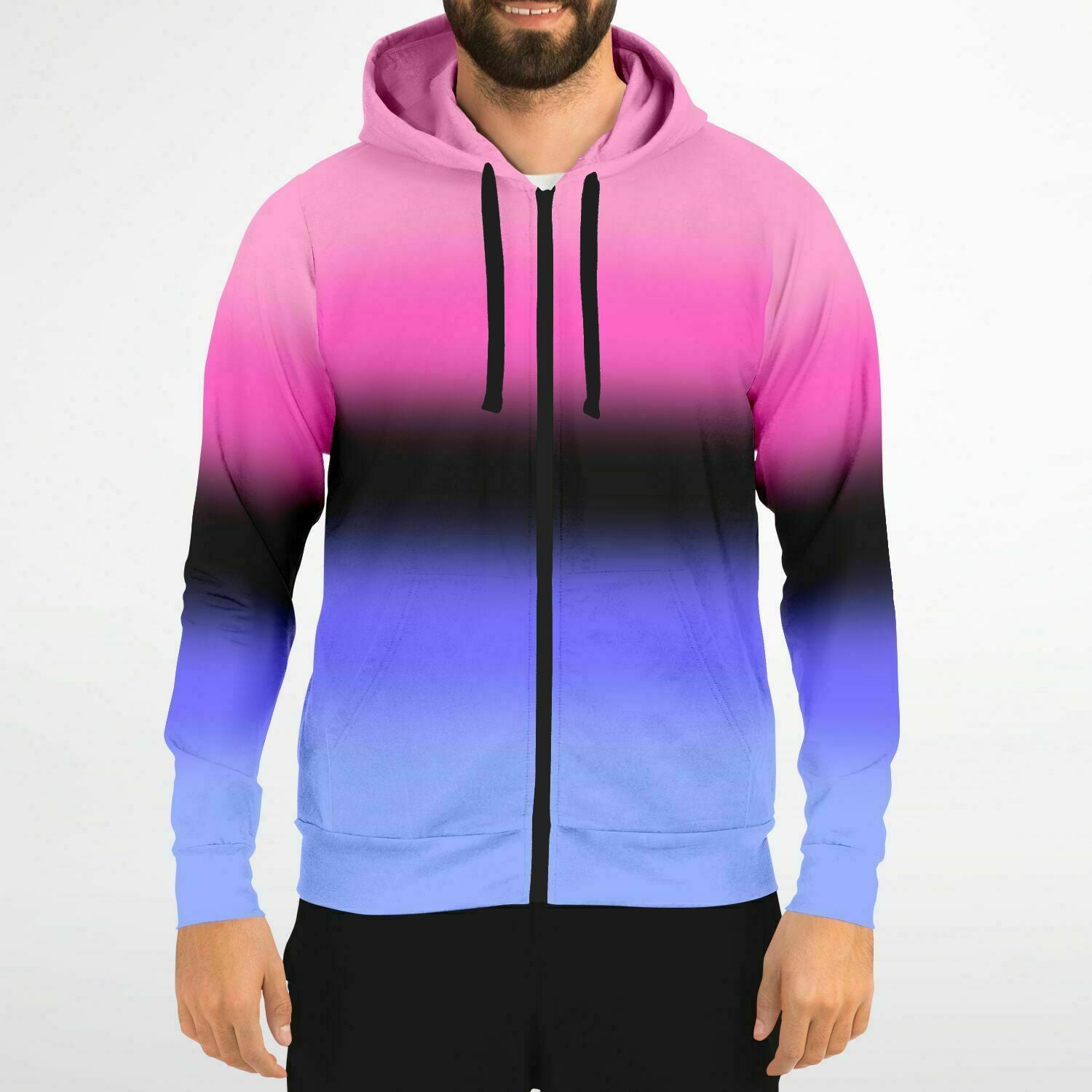 Omnisexual Pride Ombre Full-Zip Hoodie Full-Zip Hoodie PRIDE MODE