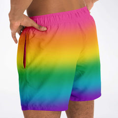 Bright Rainbow Ombre Pride Swim Shorts Swim Shorts PRIDE MODE