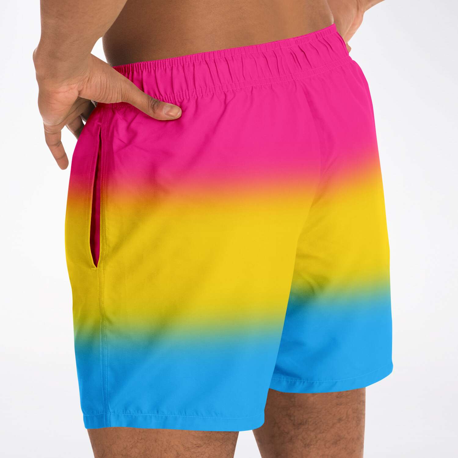Pansexual Pride Ombre Swim Shorts Swim Shorts PRIDE MODE