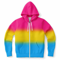 Pansexual Pride Ombre Full-Zip Hoodie Full-Zip Hoodie PRIDE MODE