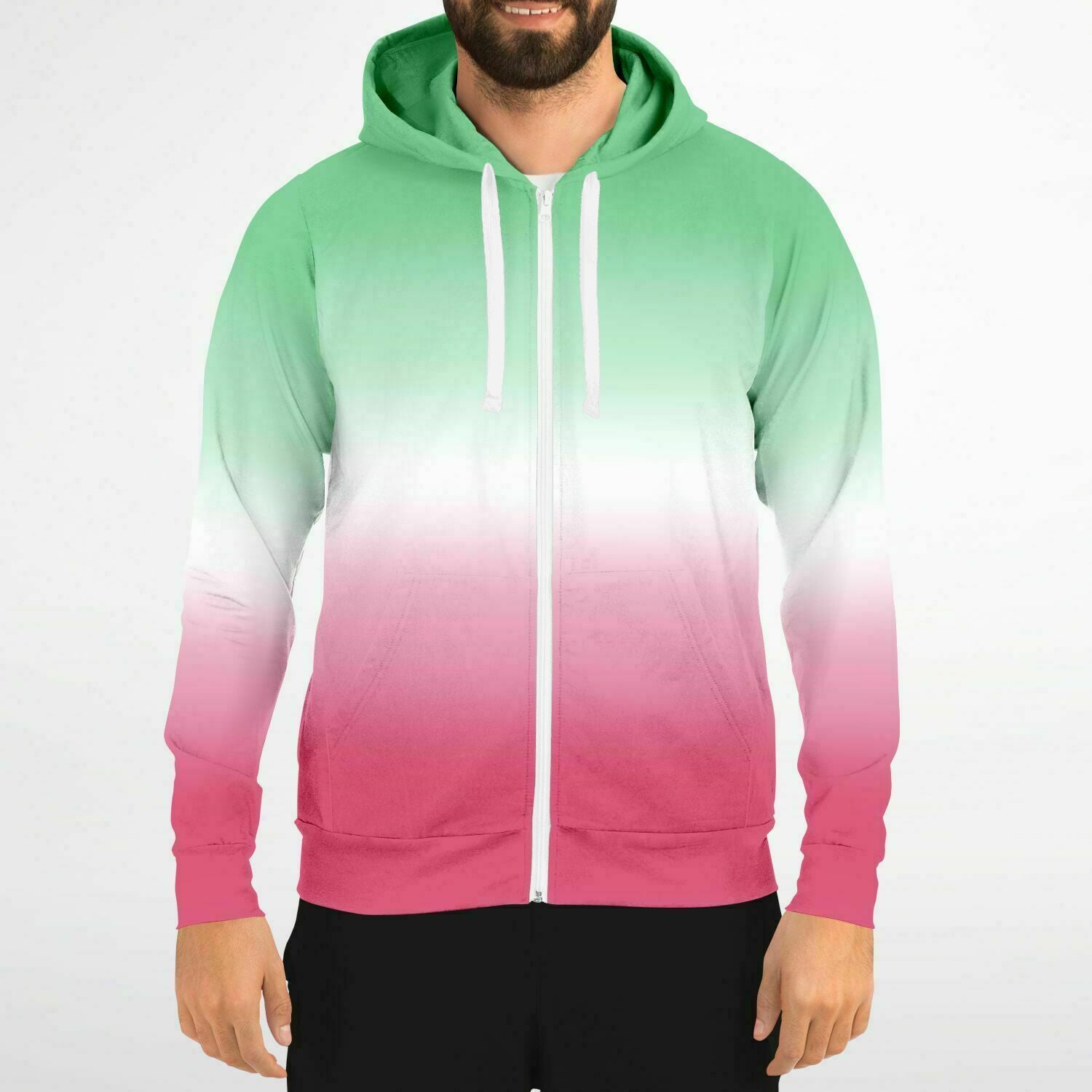 Abrosexual Pride Ombre Full-Zip Hoodie Full-Zip Hoodie PRIDE MODE