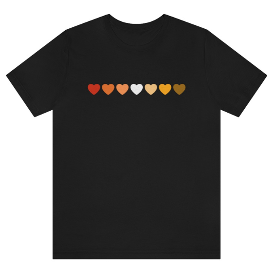 Butch Lesbian Hearts Tee Tees PRIDE MODE