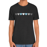 Demiboy Hearts Tee Tees PRIDE MODE