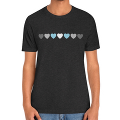 Demiboy Hearts Tee Tees PRIDE MODE