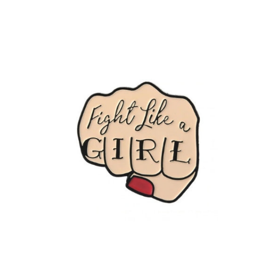 Fight Like a Girl Pin Pin PRIDE MODE
