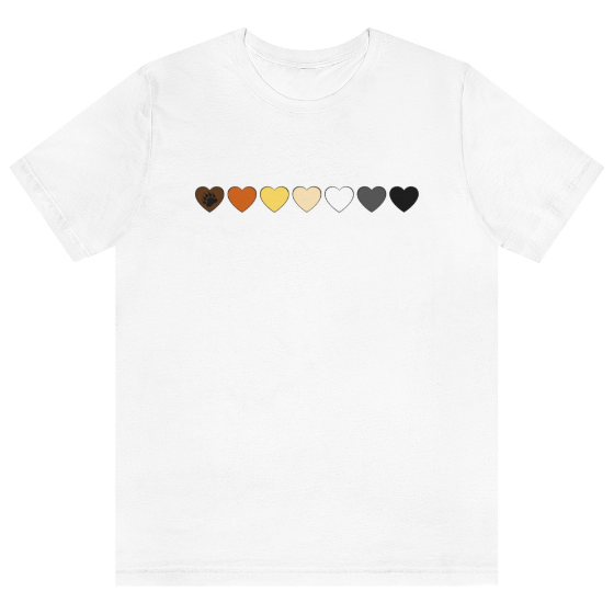 Gay Bear Brotherhood Hearts Tee Tees PRIDE MODE