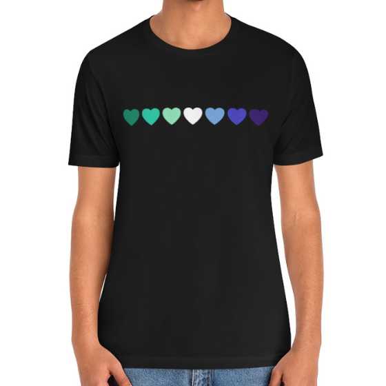 Gay MLM Vincian Hearts Tee Tees PRIDE MODE