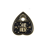 She / Her Pronouns Ouija Planchette Enamel Pin Pin PRIDE MODE