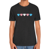 Transgender Hearts Tee Tees PRIDE MODE