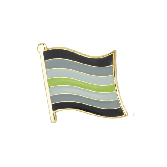 Agender Pride Flag Enamel Pin Pin PRIDE MODE