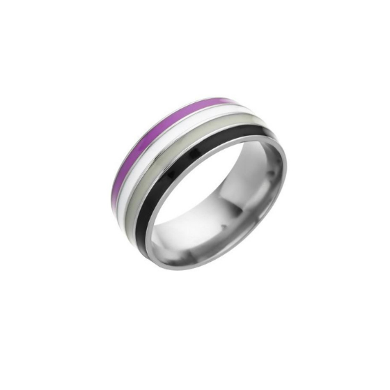 Asexual Pride Ring Ring PRIDE MODE