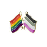 Asexual & Rainbow Pride Flags Enamel Pin Pin PRIDE MODE