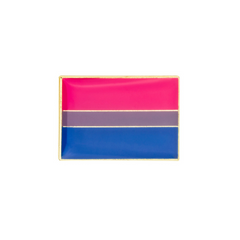 Bisexual Pride Rectangle Enamel Pin Pin PRIDE MODE
