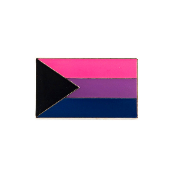 Demi-Bisexual Pride Rectangle Enamel Pin Pin PRIDE MODE