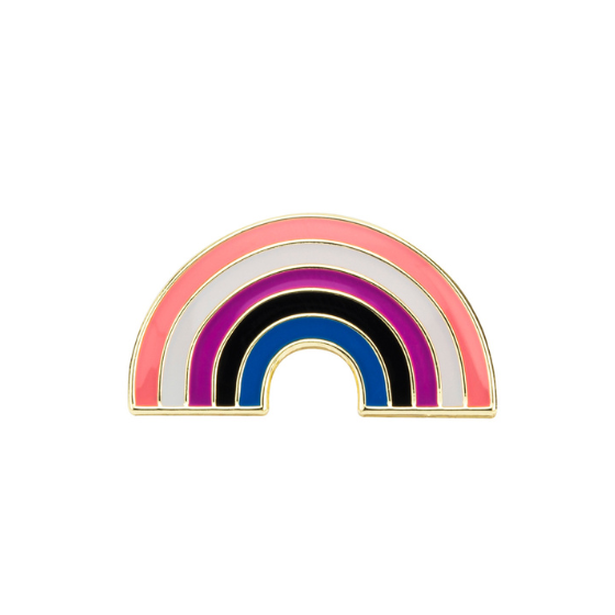 Genderfluid Pride Rainbow Enamel Pin Pin PRIDE MODE