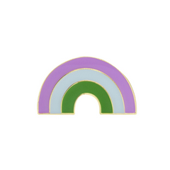 Genderqueer Pride Rainbow Enamel Pin Pin PRIDE MODE