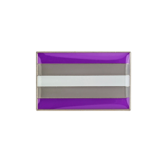 Graysexual Pride Rectangle Enamel Pin Pin PRIDE MODE