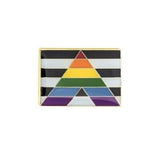 LGBTQ+ Ally Pride Rectangle Enamel Pin Pin PRIDE MODE