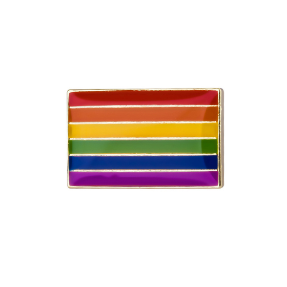Rainbow Pride Rectangle Enamel Pin Pin PRIDE MODE