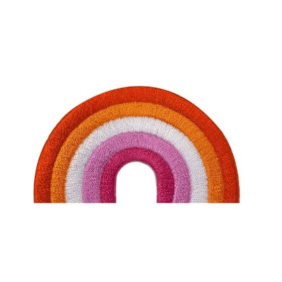 Lesbian Pride Rainbow Iron-on Embroidered Patch Embroidered Patch PRIDE MODE