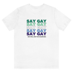 MLM Vincian Pride "Say Gay" Protest Tee Tees PRIDE MODE