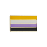 Non-binary Pride Rectangle Enamel Pin Pin PRIDE MODE