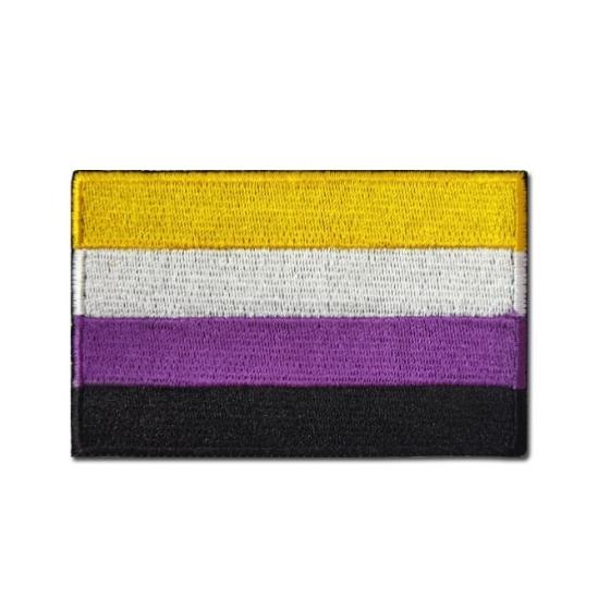 Non-binary Pride Velcro Embroidered Patch Embroidered Patch PRIDE MODE