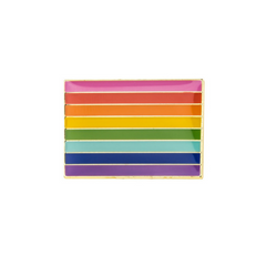 Original 8-Stripe Rainbow Pride Rectangle Enamel Pin Pin PRIDE MODE