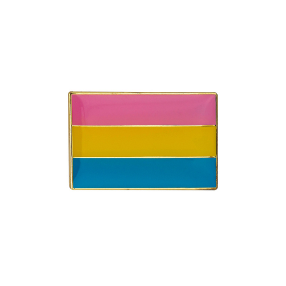 Pansexual Pride Rectangle Enamel Pin Pin PRIDE MODE