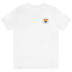 Rainbow Heart "Say Gay" Protest Tee Tees PRIDE MODE