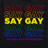 Rainbow "Say Gay" Protest Tee Tees PRIDE MODE