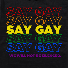 Rainbow "Say Gay" Protest Tee Tees PRIDE MODE