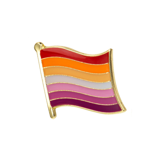 Inclusive Lesbian Pride Flag Enamel Pin Pin PRIDE MODE