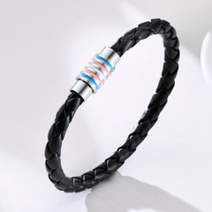 Transgender Pride Leather Rope Bracelet Bracelets PRIDE MODE