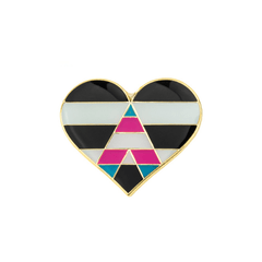 Transgender Ally Pride Heart Enamel Pin Pin PRIDE MODE