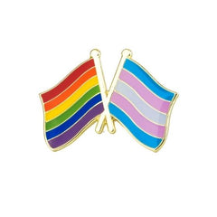 Transgender & Rainbow Pride Flags Enamel Pin Pin PRIDE MODE