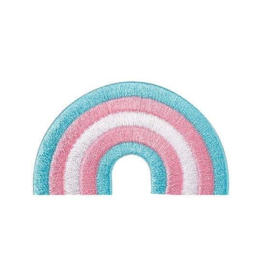 Transgender Pride Rainbow Iron-on Embroidered Patch Embroidered Patch PRIDE MODE