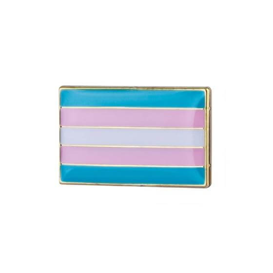 Transgender Pride Rectangle Enamel Pin Pin PRIDE MODE
